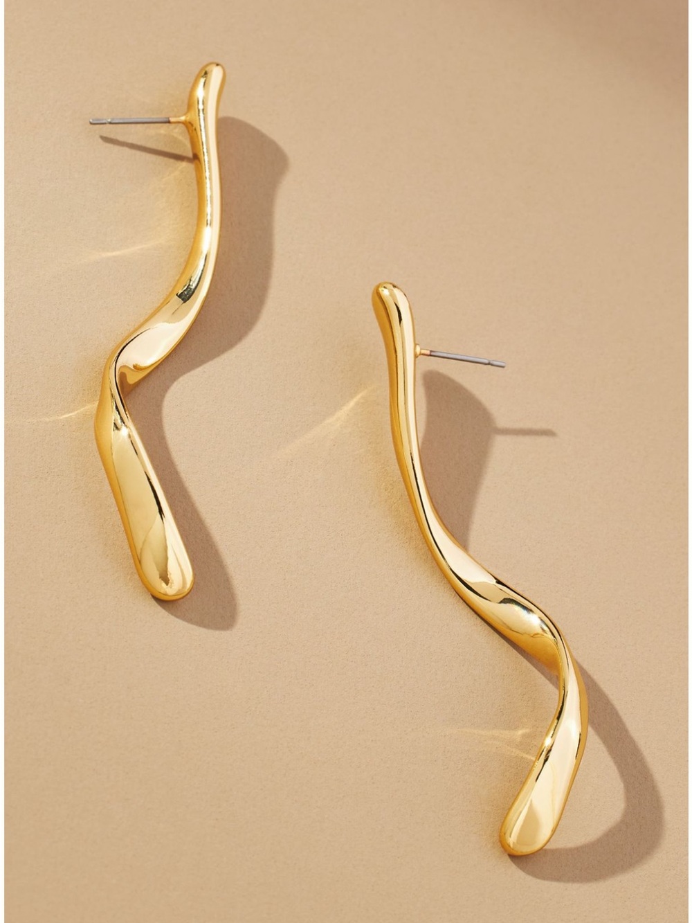 By Anthropologie Linear Metal Drop Earrings - Gold